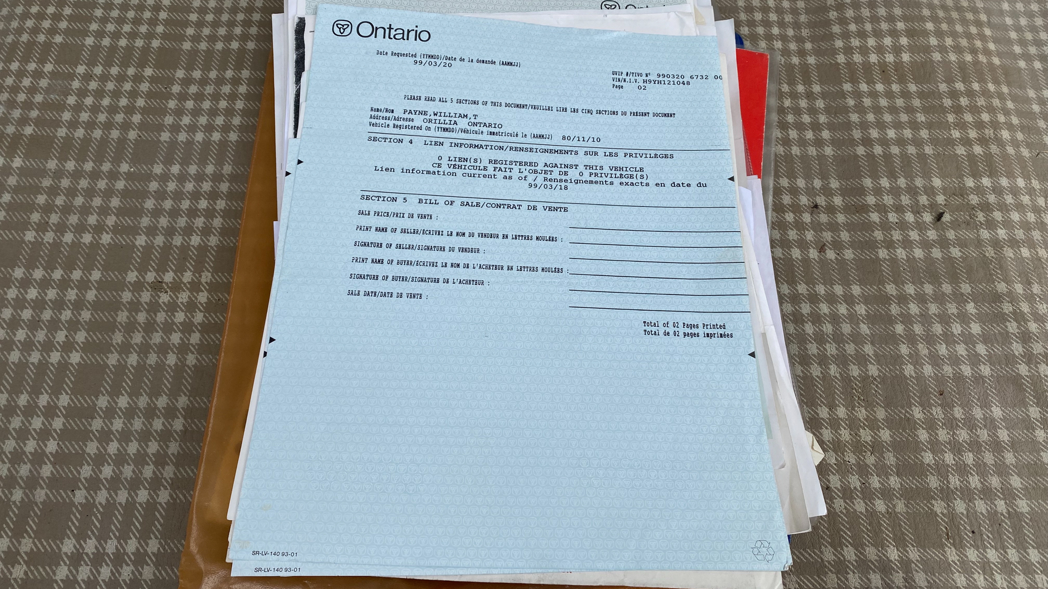 Dokumentation för 1959 Ford Thunderbird hardtop