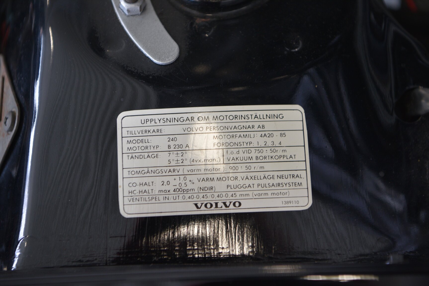 1986 Volvo 240 DL, Mekanik