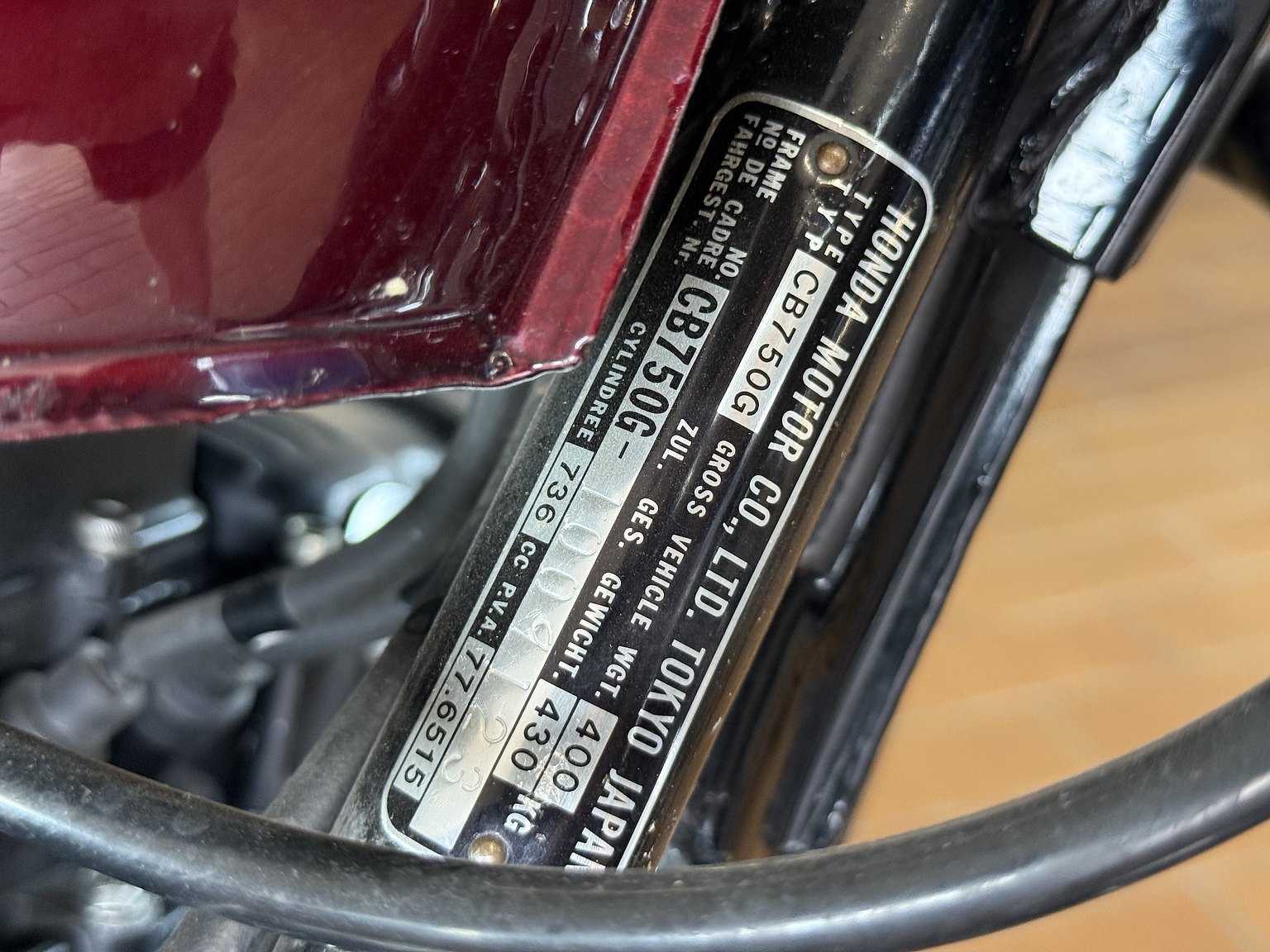 1978 Honda CB750, Mekanik