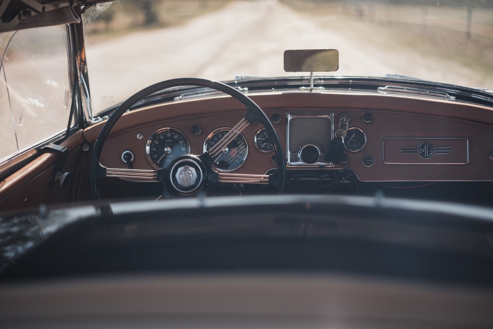 Interiörbild 1961 MG MGA 1600 mk2