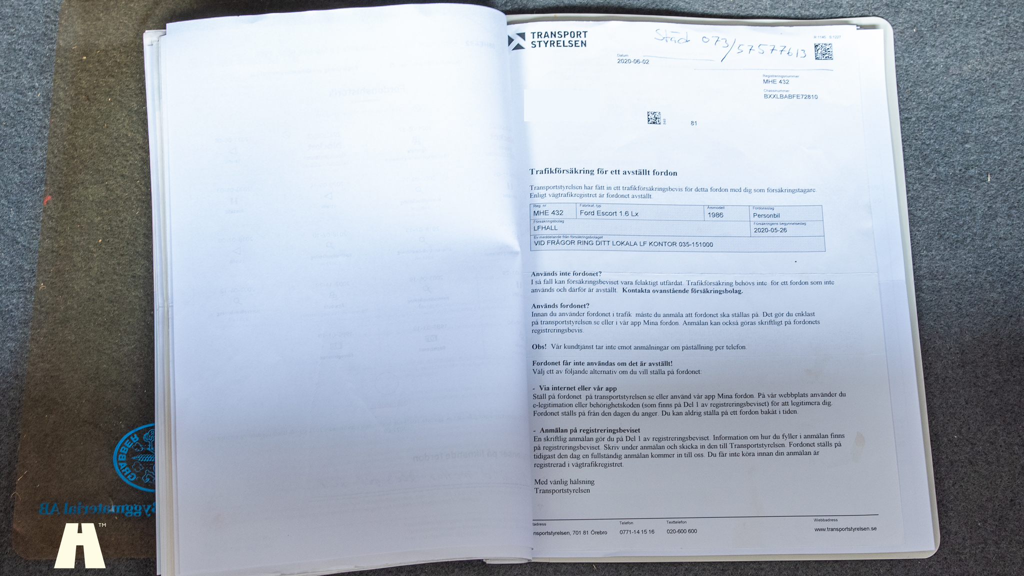 Dokumentation för 1986 Ford Escort 1.6 Hatchback 3-door  (15)