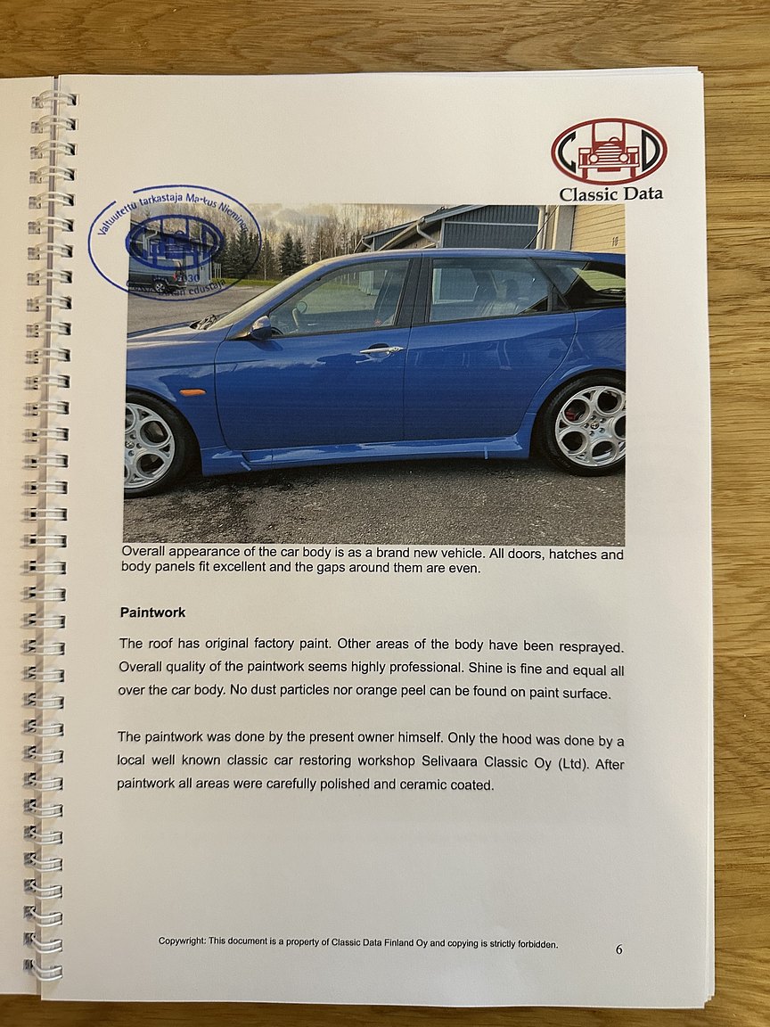 Documentation for 2004 Alfa Romeo 156 GTA