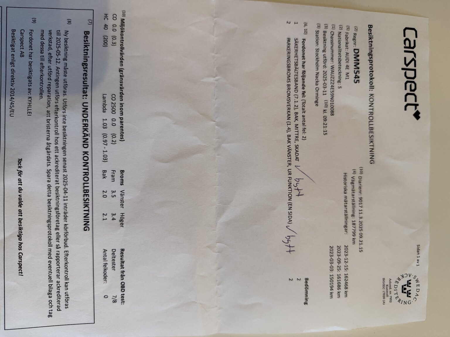 Dokumentation för 2009 Audi S8 5.2 V10 FSI Quattro