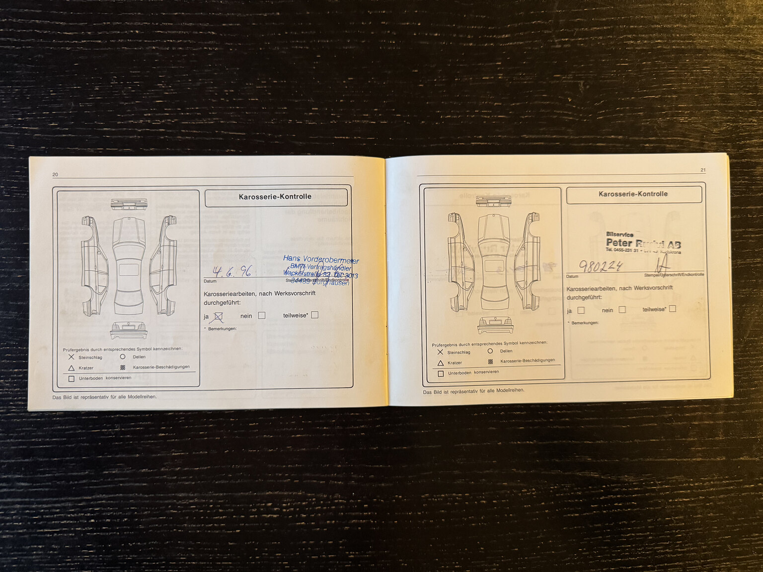 Dokumentation, 1996 BMW 520i Touring
