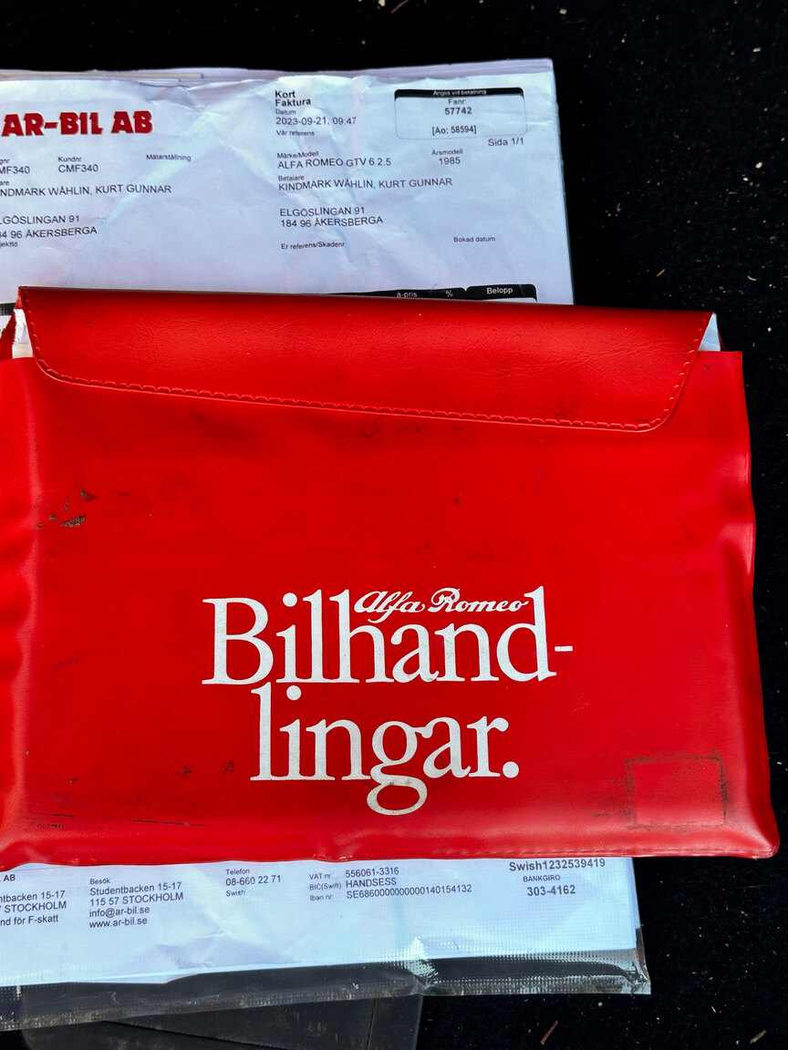 Documentation for 1985 Alfa Romeo GTV 6 2.5