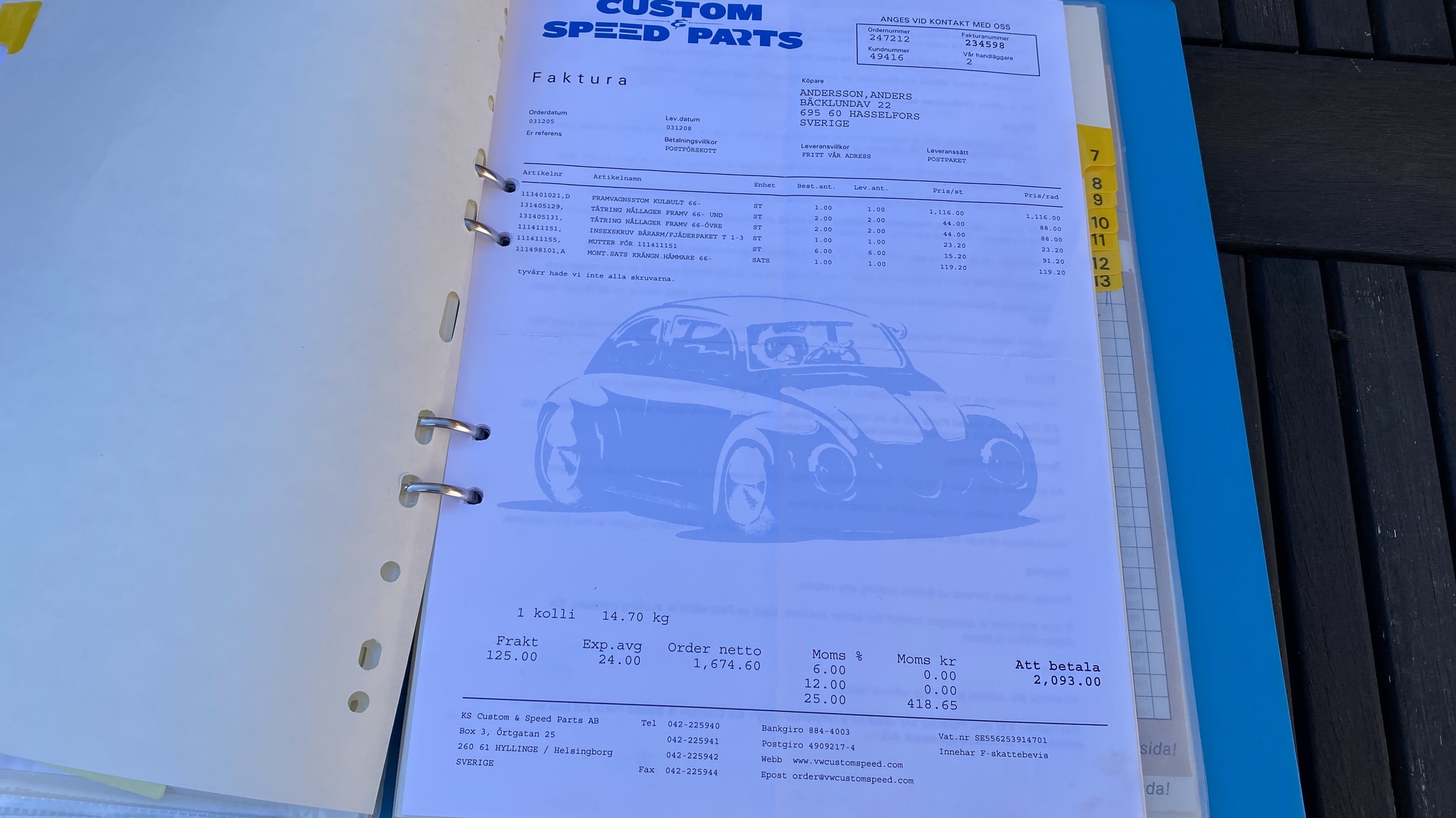 Documentation for 1967 Volkswagen Beetle