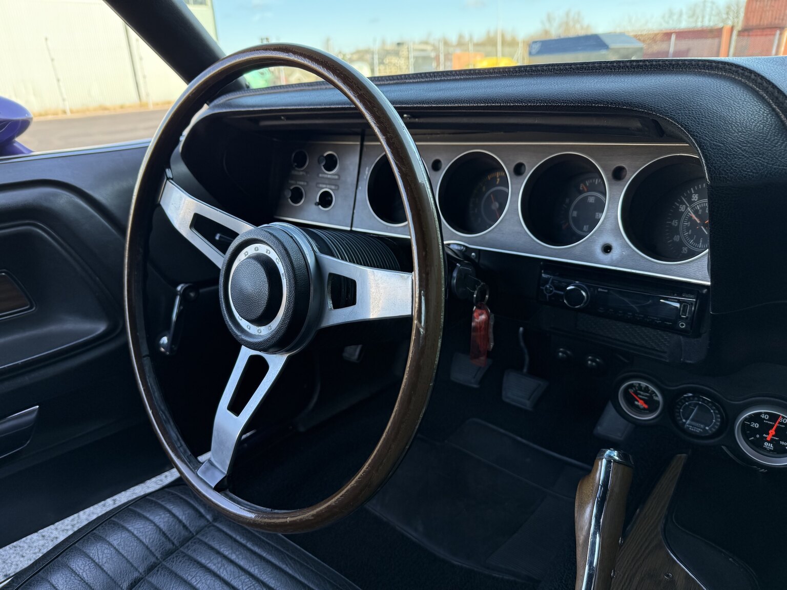 Interiörbild 1970 Dodge Challenger T/A 440 cui
