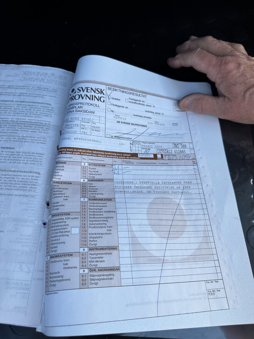 Dokumentation för 1976 Mercedes-Benz 450 SLC (2)