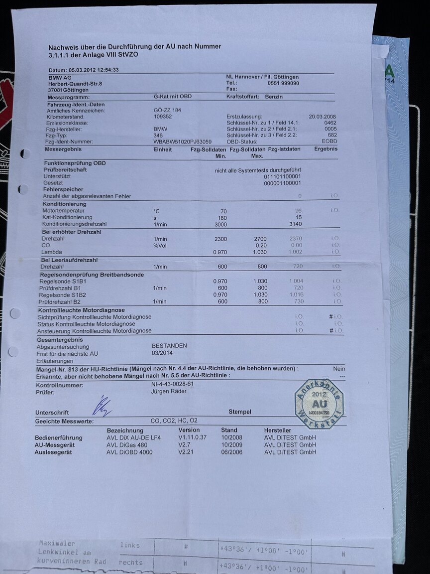 Dokumentation, 2005 BMW 330Ci