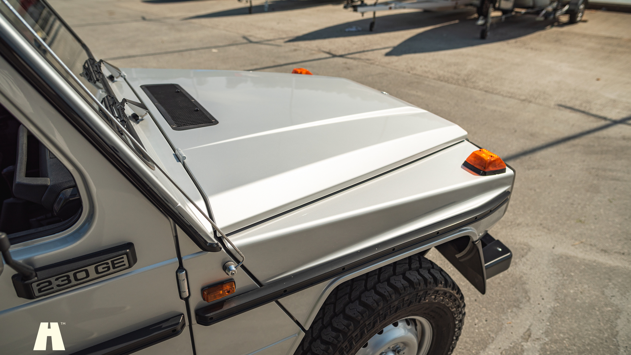 Exteriörbild på 1985 Mercedes 230GE Cabrio
