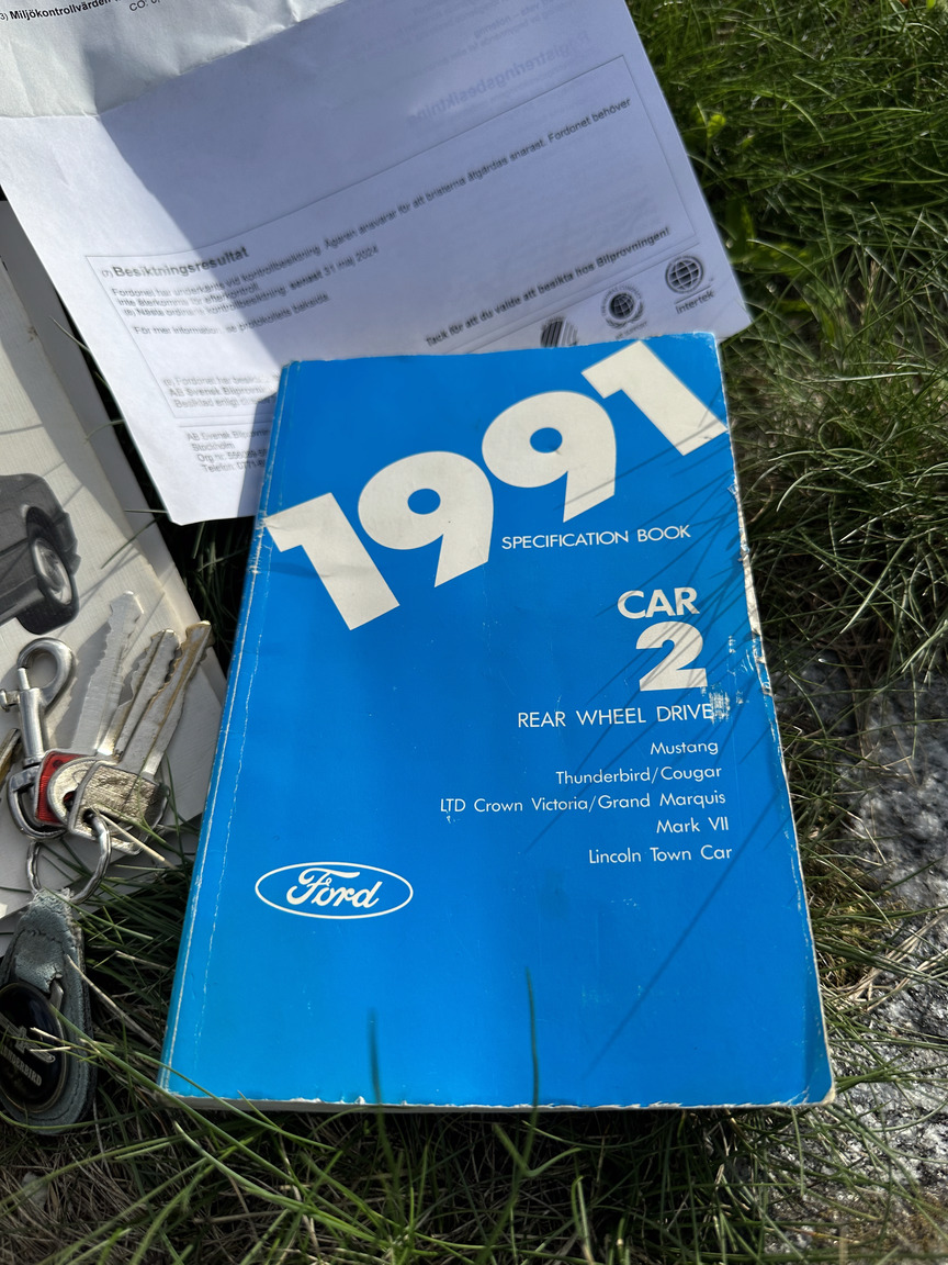 Dokumentation för 1991 Ford Thunderbird