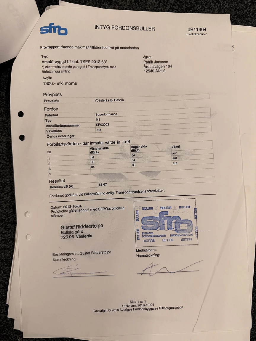 Dokumentation, 2018 Superformance Cobra (4)