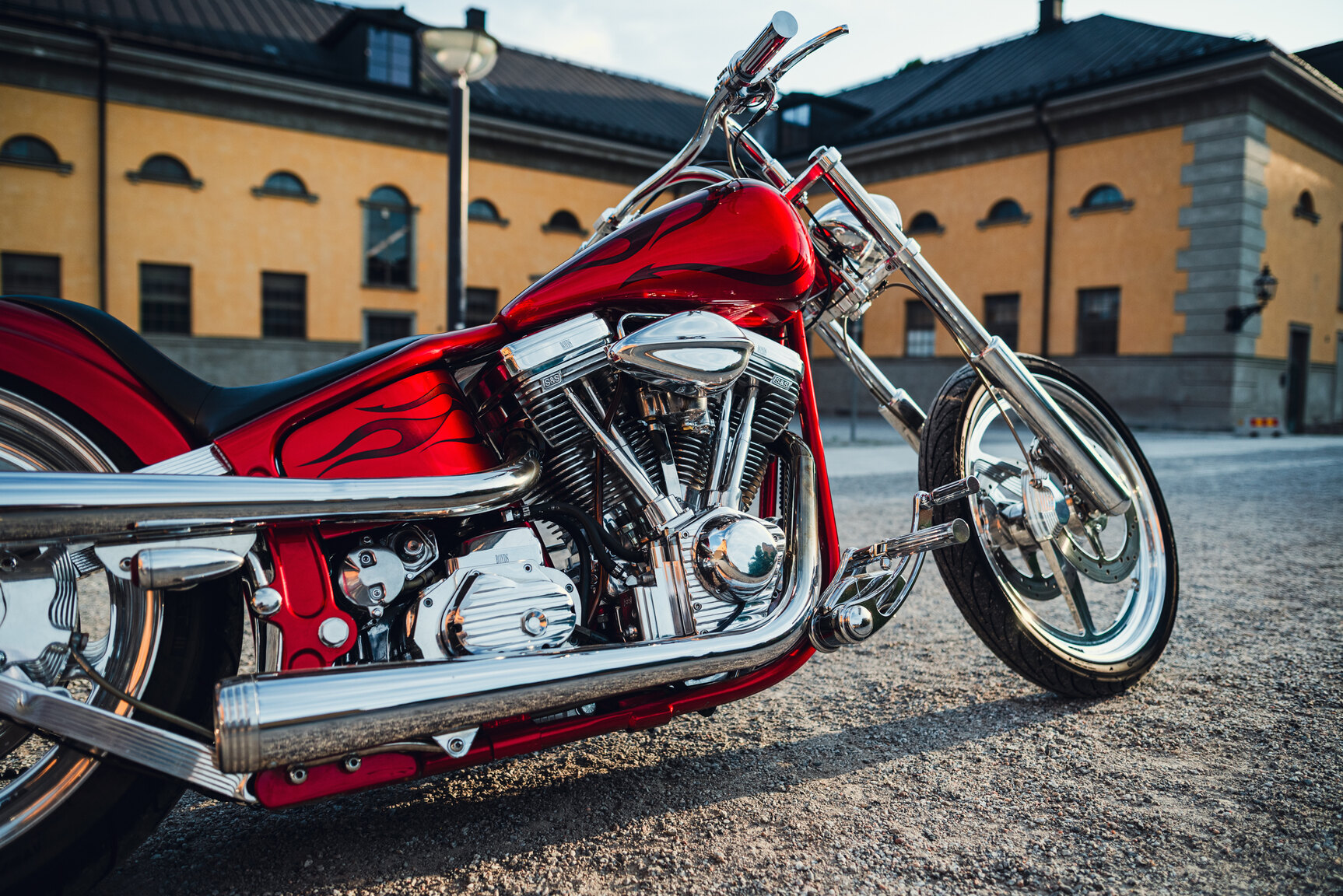 Exterior image of 2001 Unique Custom Cycles Red Inferno