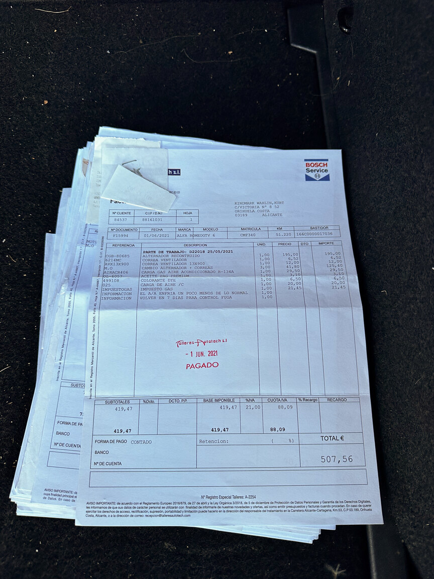 Dokumentation för 1985 Alfa Romeo GTV 6 2.5