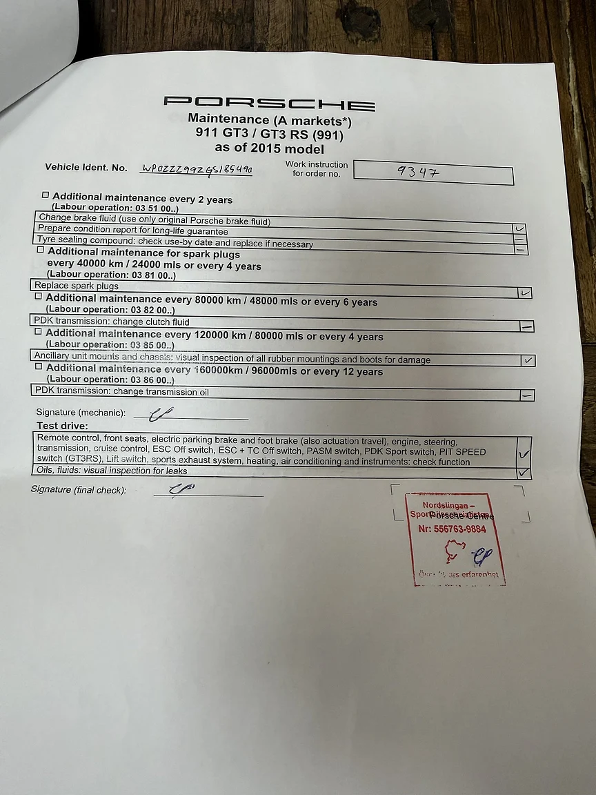 Dokumentation, 2016 Porsche 911 GT3 RS (5)