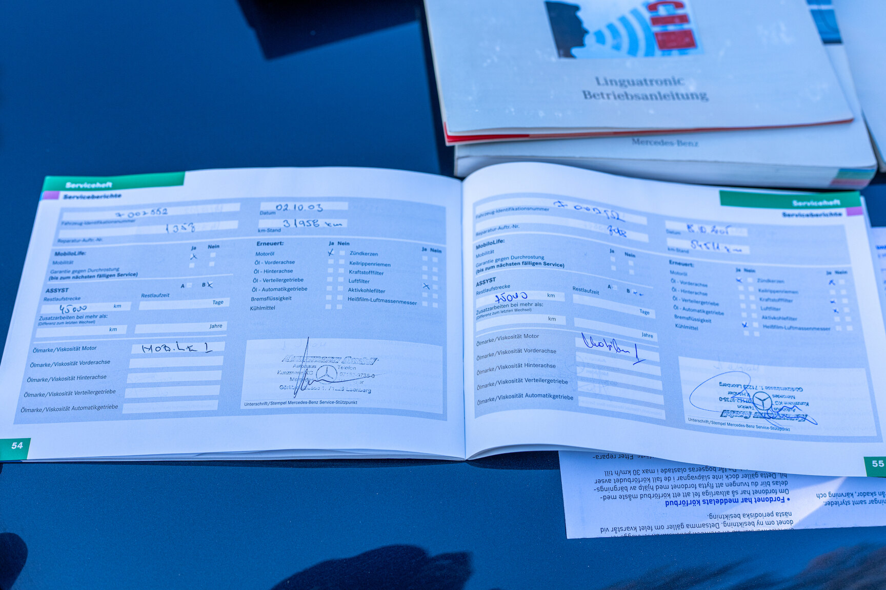 Dokumentation, 2002 Mercedes-Benz SL 500