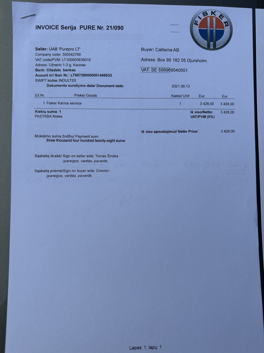 Documentation for 2012  Fisker Karma