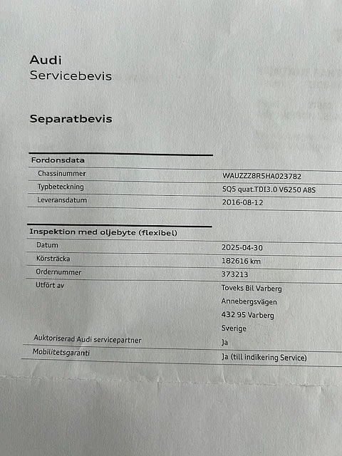 Dokumentation för 2017 Audi SQ 5 Plus TDI (3)