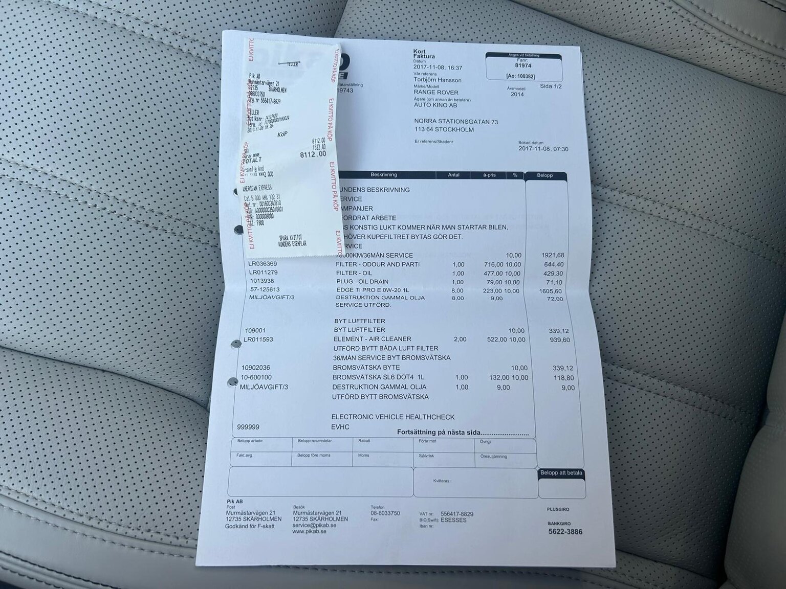 Documentation for 2014 Land Rover Range Rover 5.0 V8 Autobiography 
