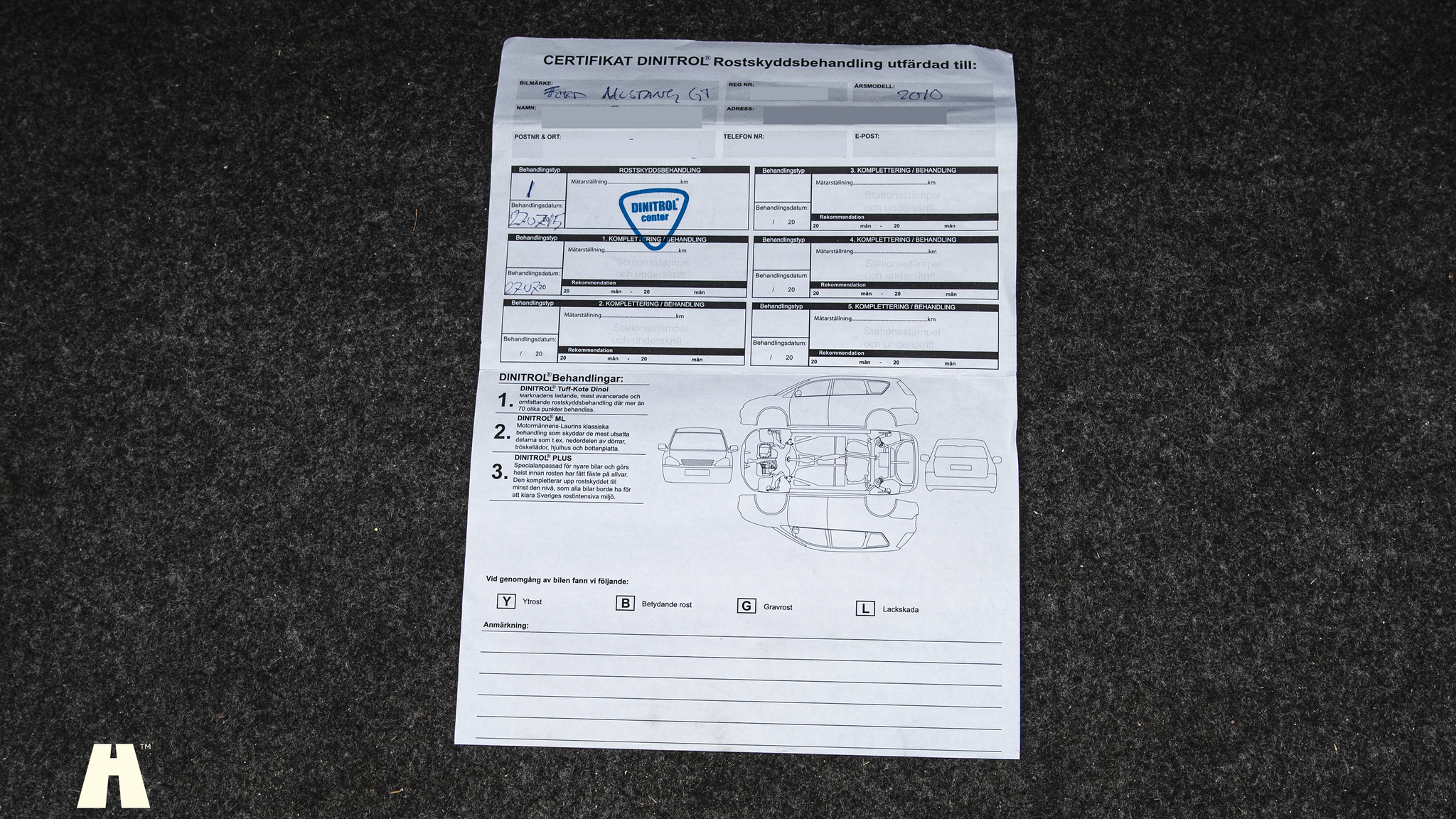 Documentation for 2010 Ford Mustang GT 