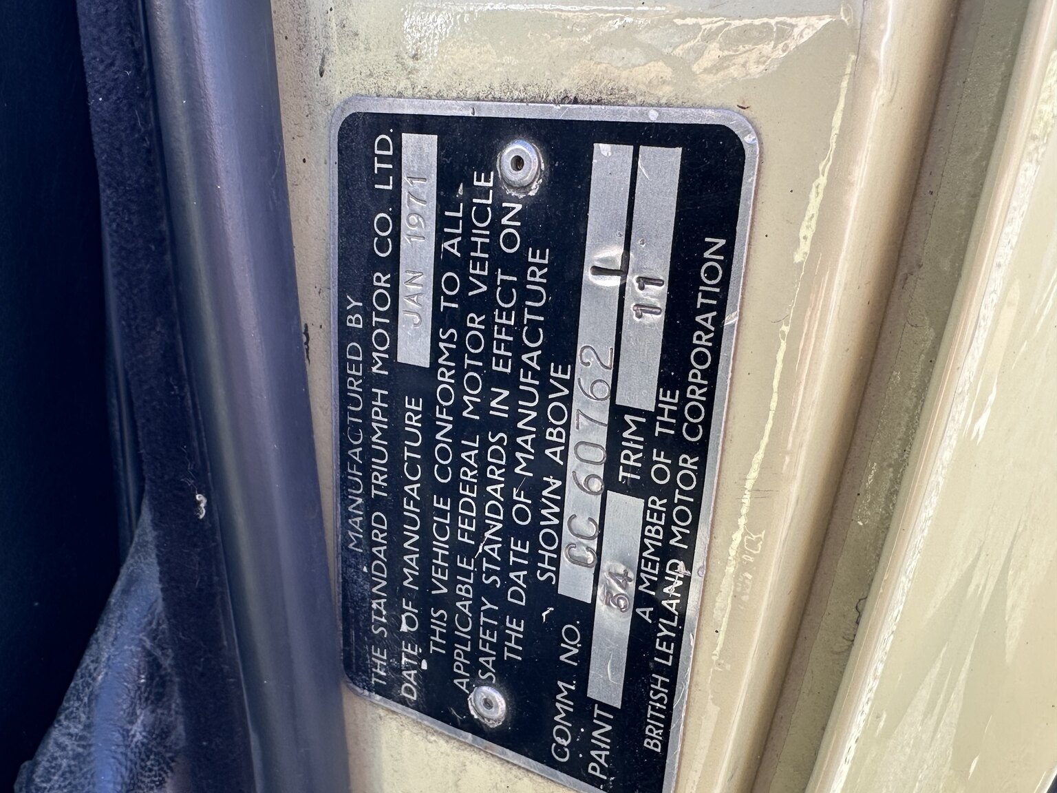 Interiörbild 1971 Triumph TR6 (13)