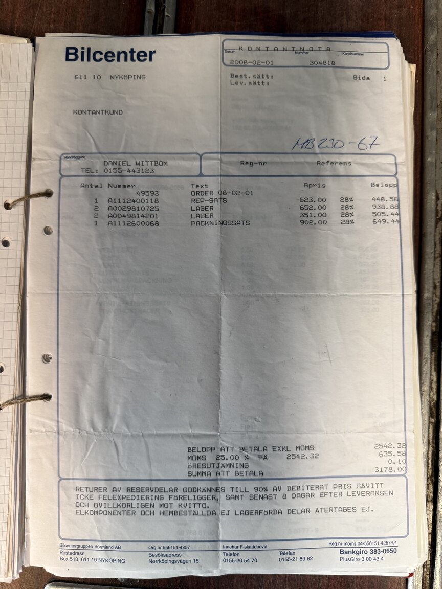 Documentation for 1967 Mercedes-Benz 230 Safari