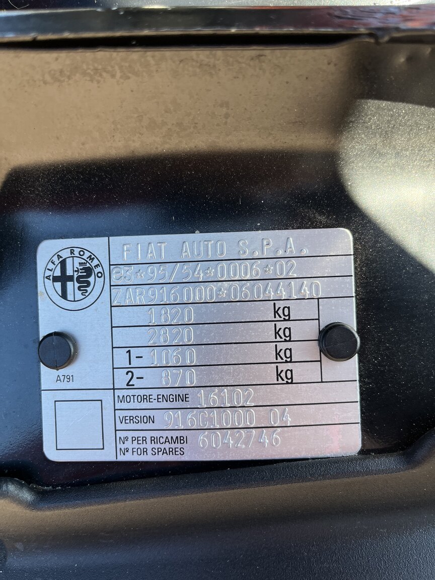 1998 Alfa Romeo GTV, Mekanik