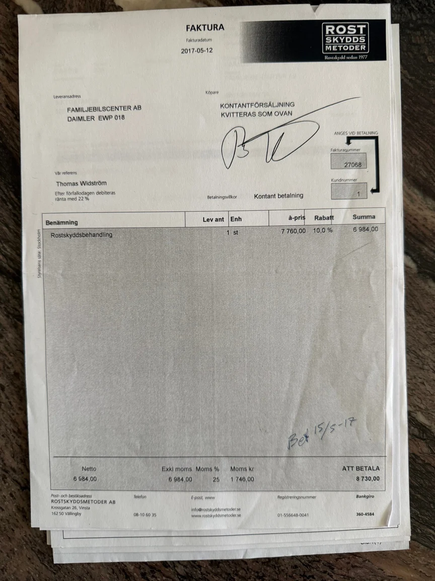 Documentation for 1988 Daimler Six (24)