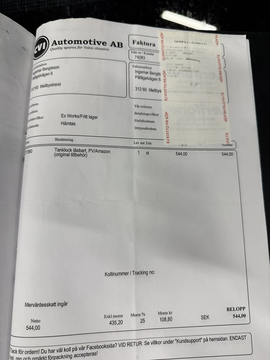 Documentation for 1961 Volvo PV544C Sport (51)