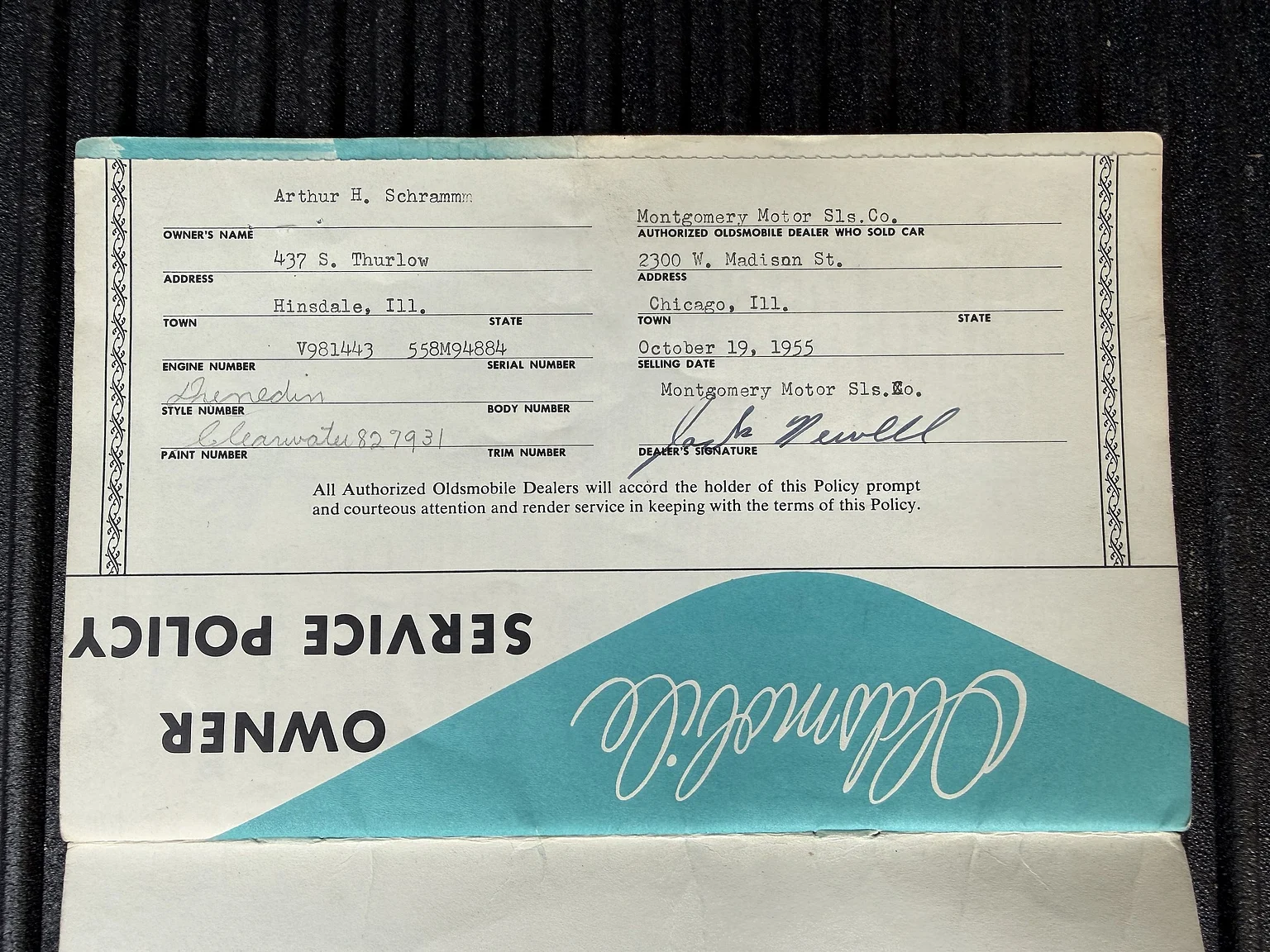 Dokumentation för 1955 Oldsmobile Super 88 (1)