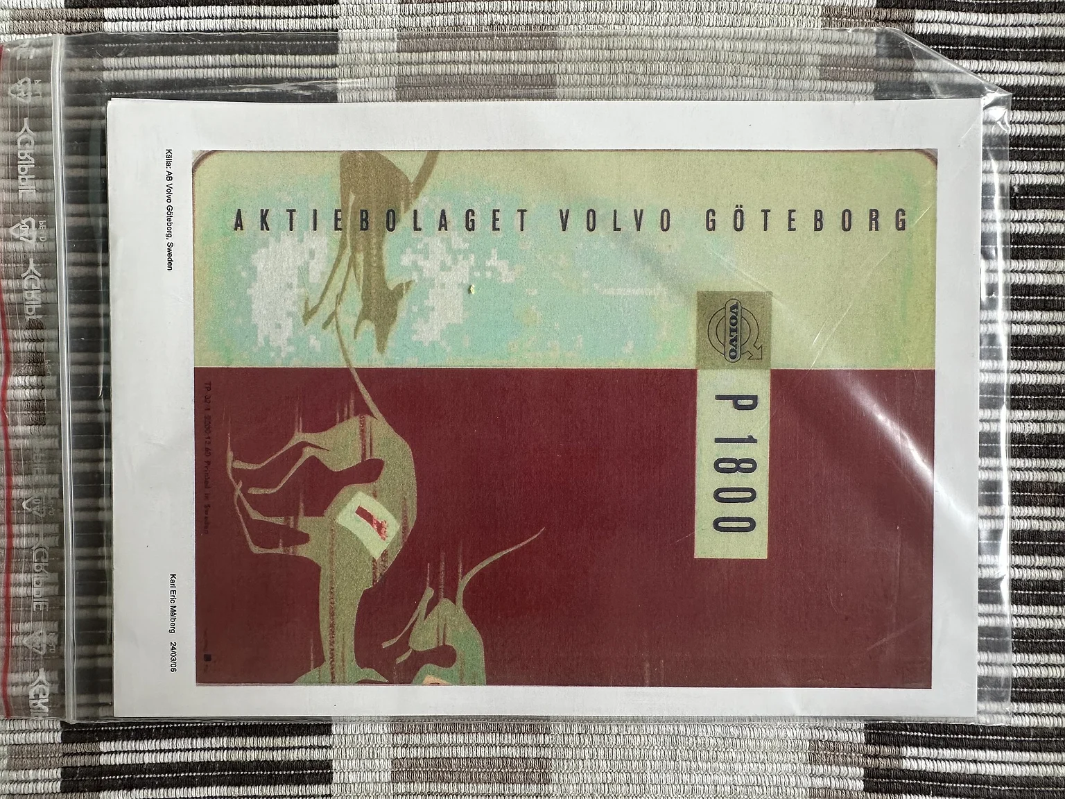 Documentation for 1964 Volvo P1800S (1)