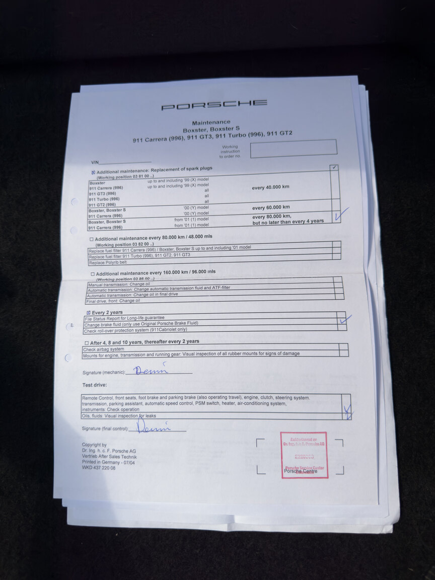 Dokumentation för 2004 Porsche 911 Carrera 4