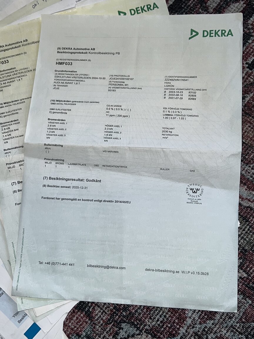 Documentation for 1998 Audi A6 Avant 1.8T