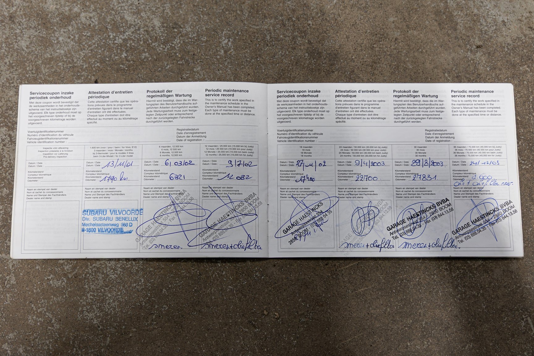 Dokumentation för 2001 Subaru Impreza 2.0 WRX Turbo 4WD