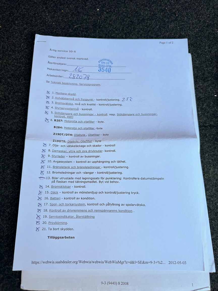 Dokumentation, 2008 SAAB 9-3 Vector 2.0T Cabriolet (6)