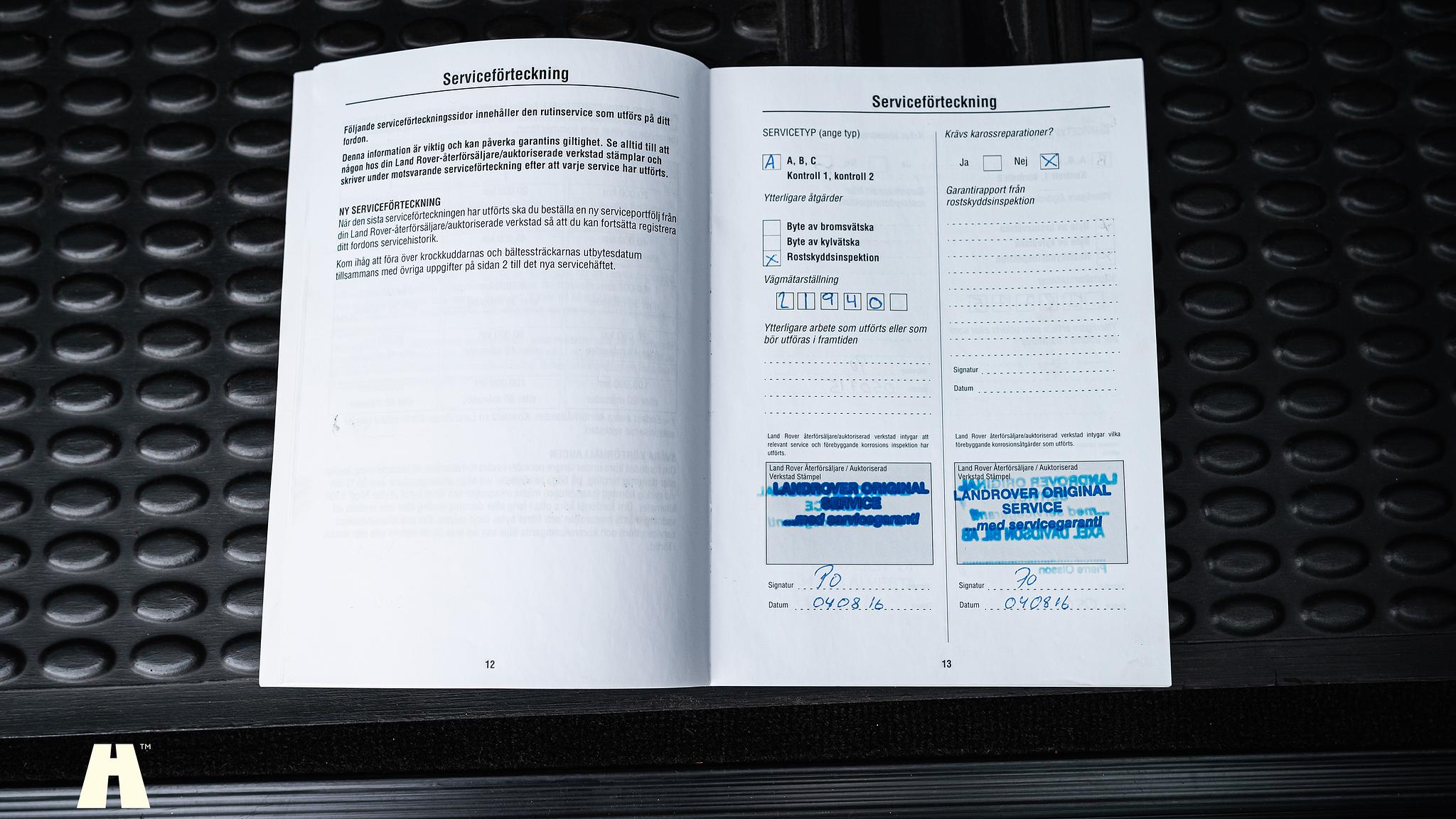 Documentation for 2003 Land Rover Discovery II, 2003