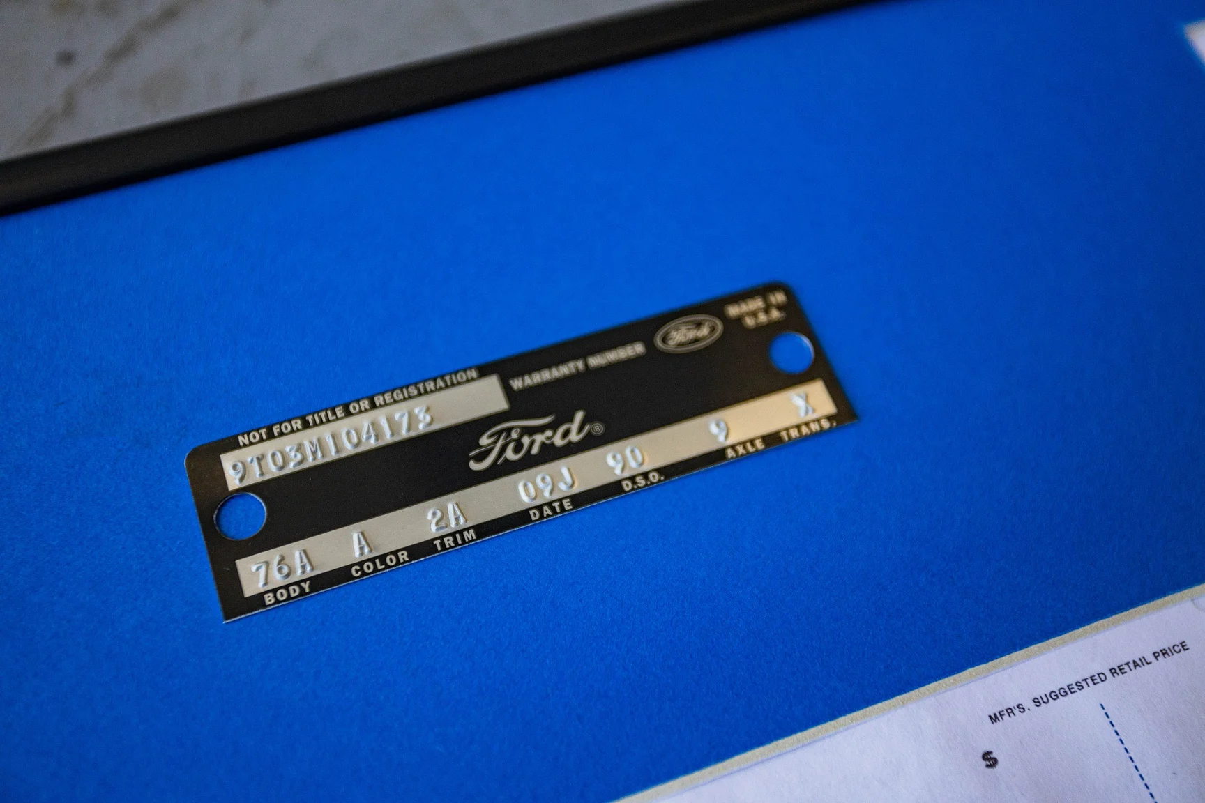 Documentation for 1969 Ford Mustang GT Cabriolet "M-code" (3)