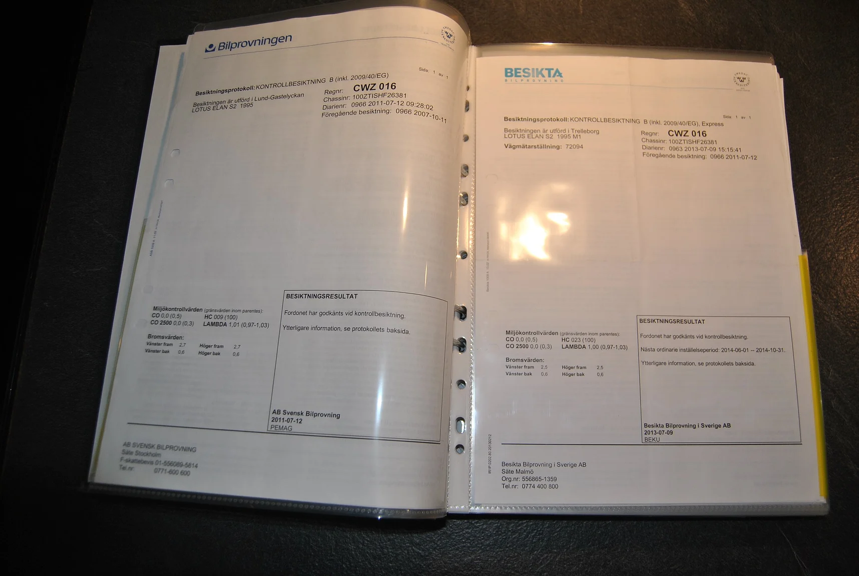 Dokumentation, 1995 Lotus Elan Roadster (3)