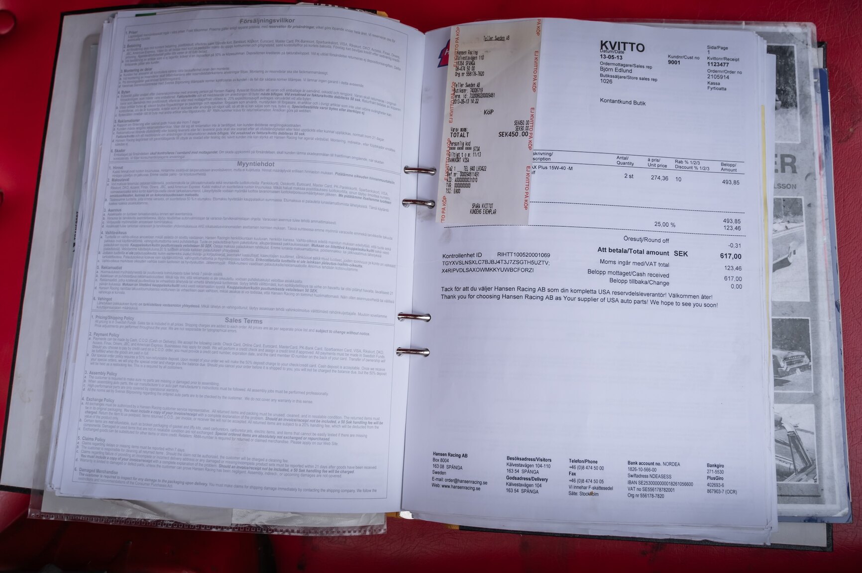 Documentation for 1962 Ford Galaxie 500 Sunliner