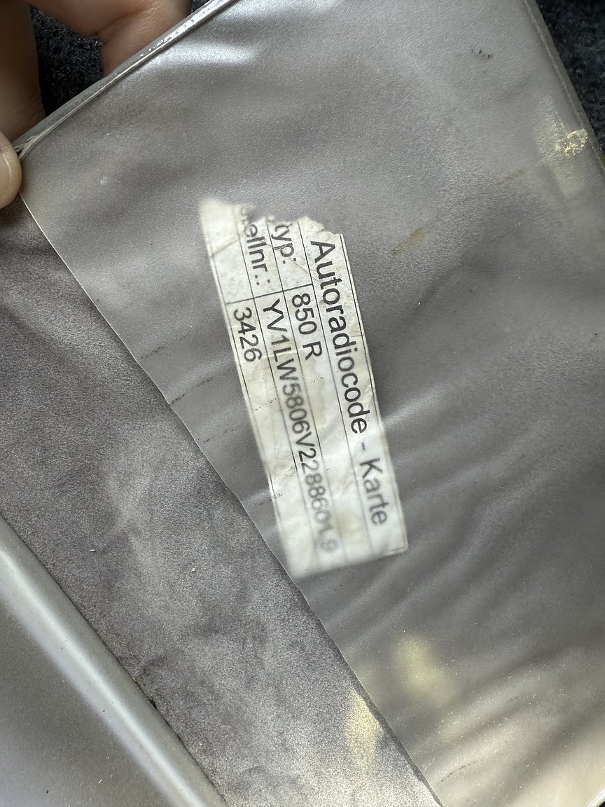 Documentation for 1995 VOLVO 855 T5R T-5R