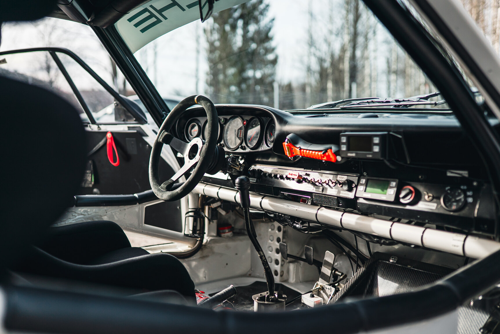 Innenraumfoto von 1977 Porsche 911 RSR Rallycar