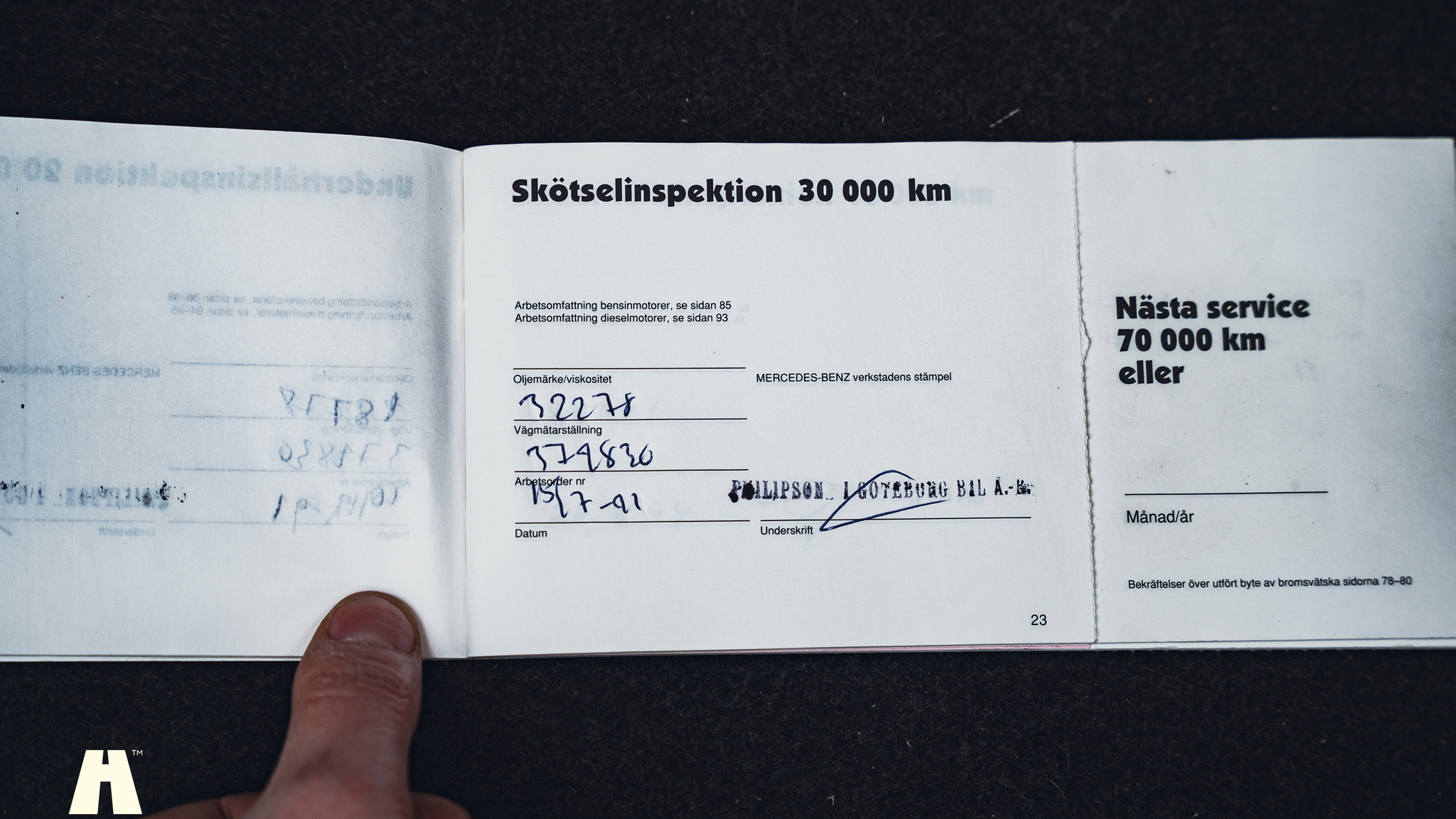 Dokumentation för 1990 Mercedes 300 CE-24