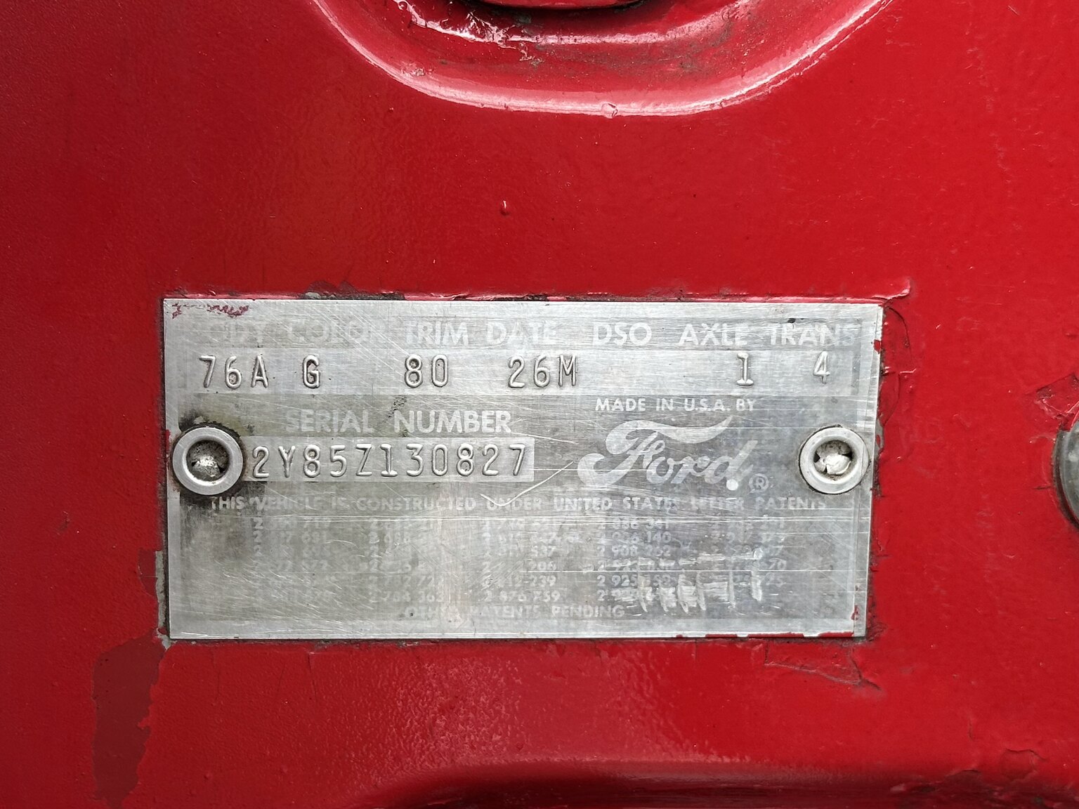 Interiörbild 1962 Ford Thunderbird Convertible