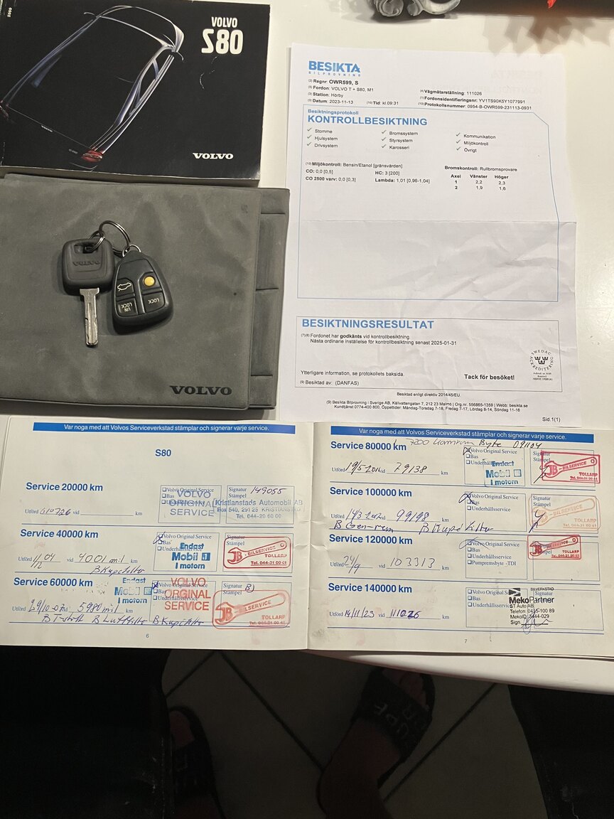 Documentation for 1999 Volvo S80