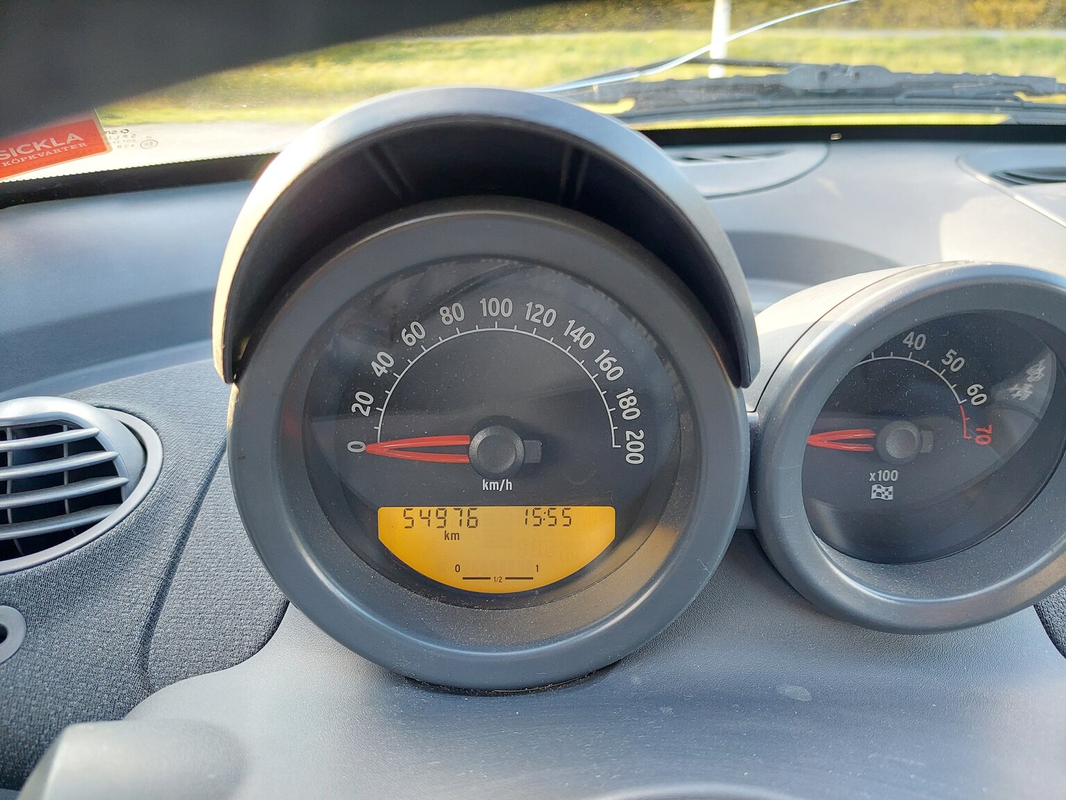 Interiörbild 2004 Smart Roadster