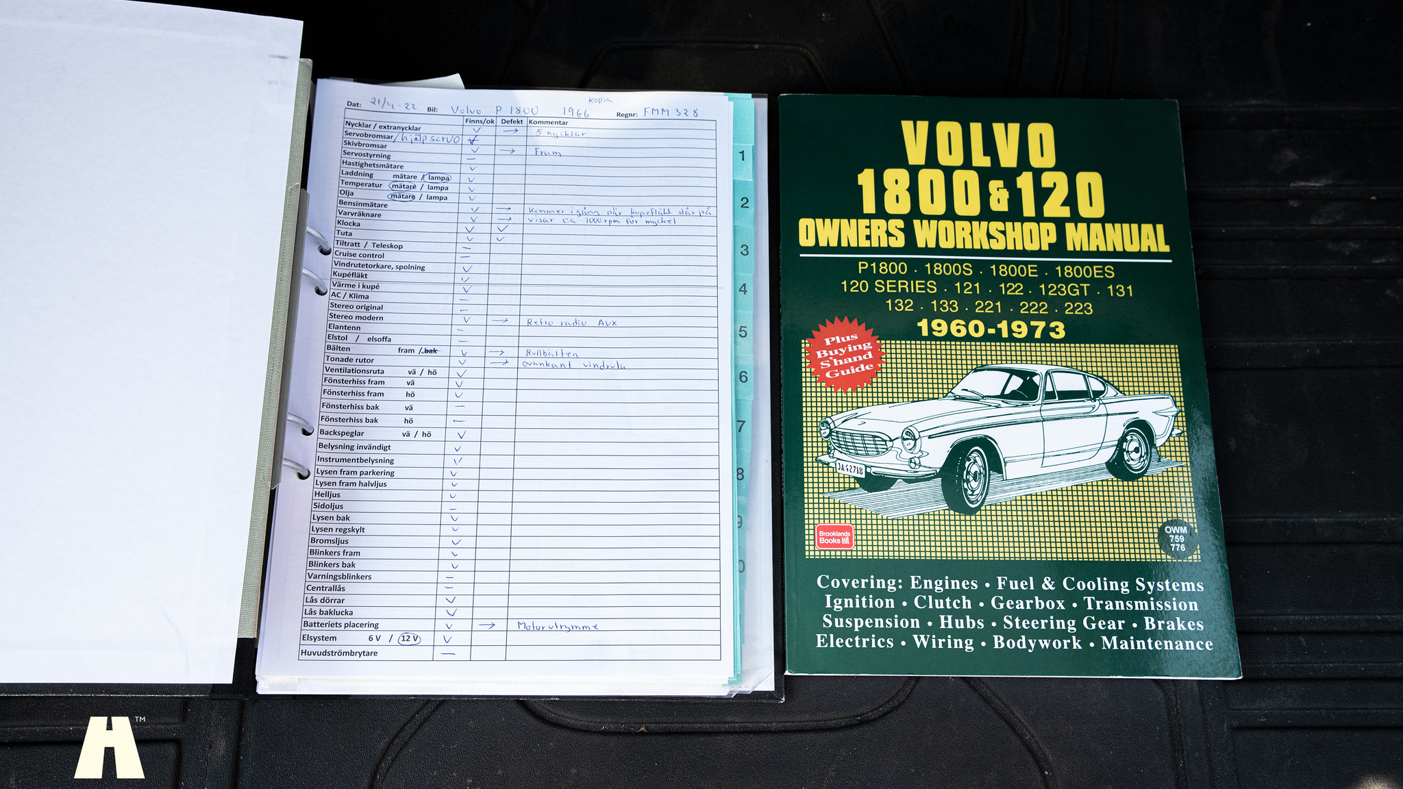 Dokumentation för 1966 Volvo P1800 S (1)