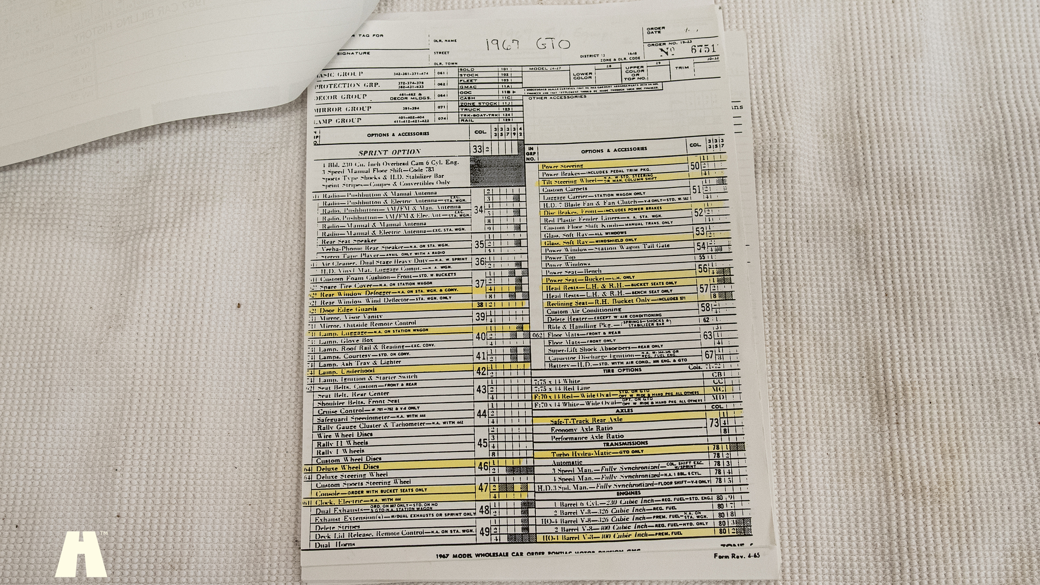 Documentation for 1967 Pontiac GTO Hardtop (27)