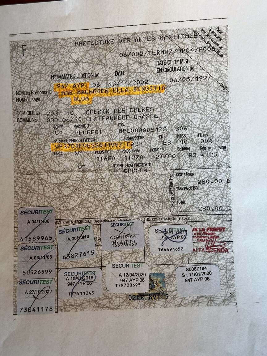 Dokumentation, 1997 Peugeot 306 Cabriolet