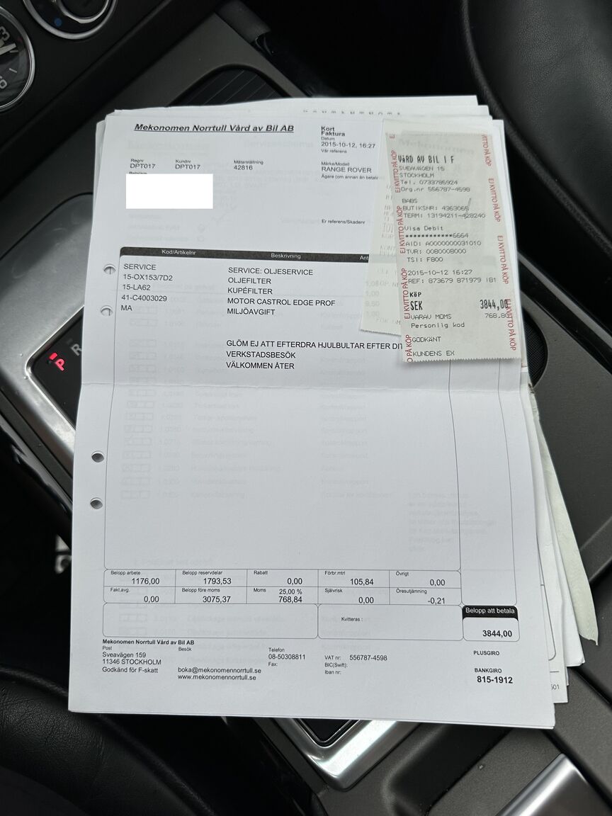 Dokumentation, 2012 Range Rover TDV8 Vouge