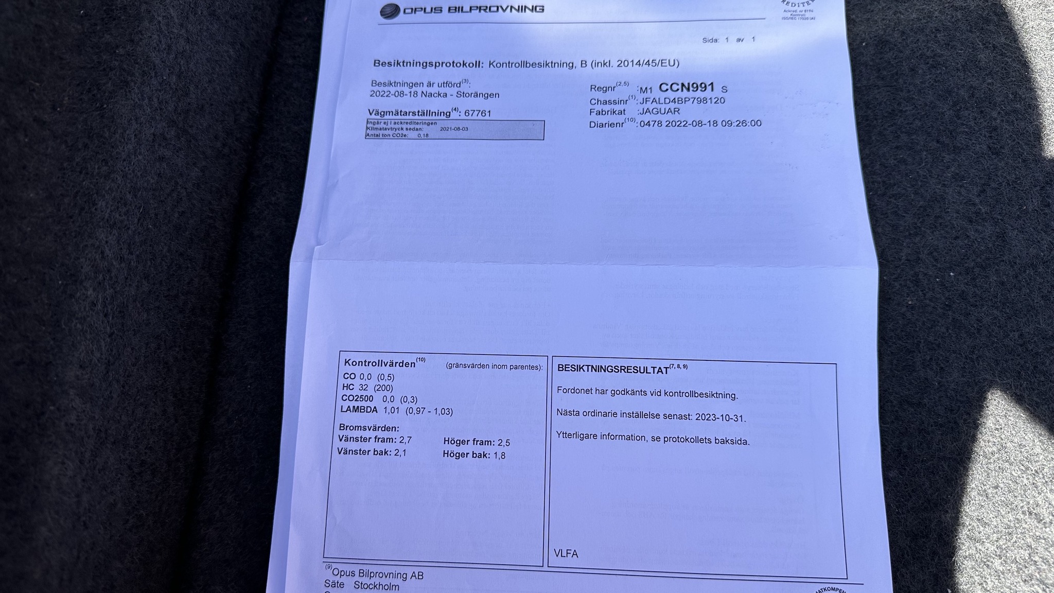 Dokumentation för 1997 Jaguar XJ 4.0 Executive